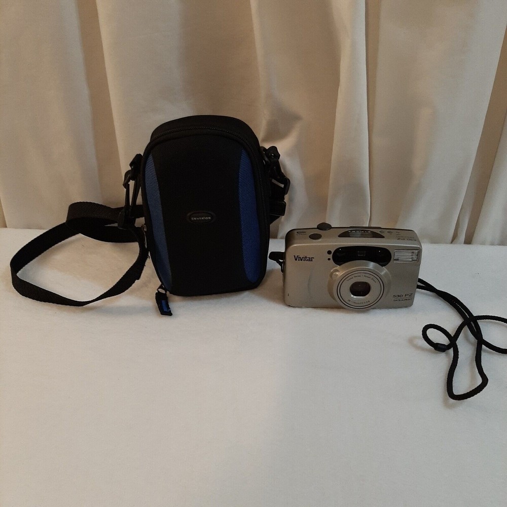 Vivitar 530 PZ Date A Print 35mm Camera W/ Case By Ceritrios FOR PARTS OR REPAIR